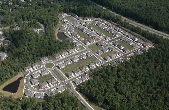 Villas and Entrance Road at Windsormeade
